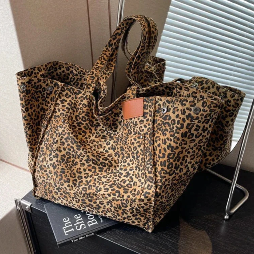 Handtas met luipaardprint