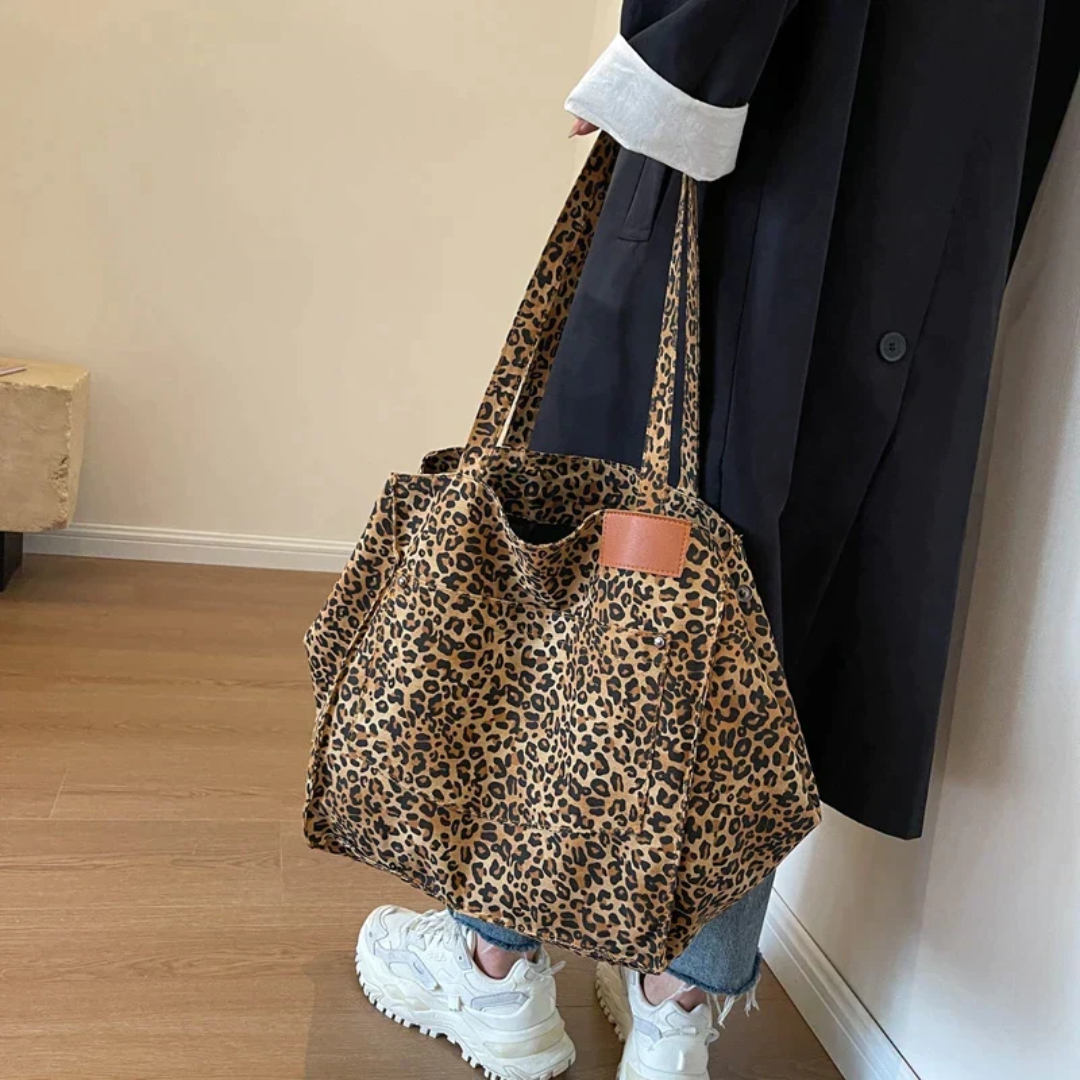 Handtas met luipaardprint