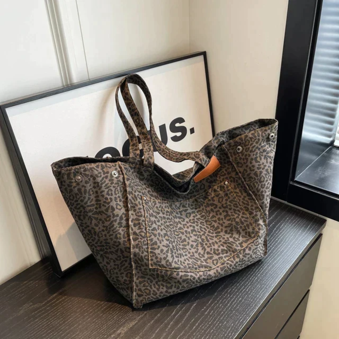 Handtas met luipaardprint