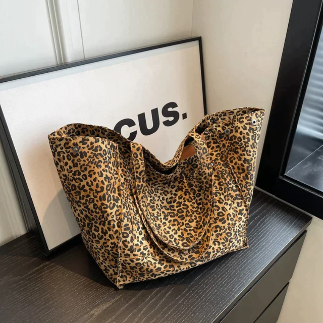 Handtas met luipaardprint