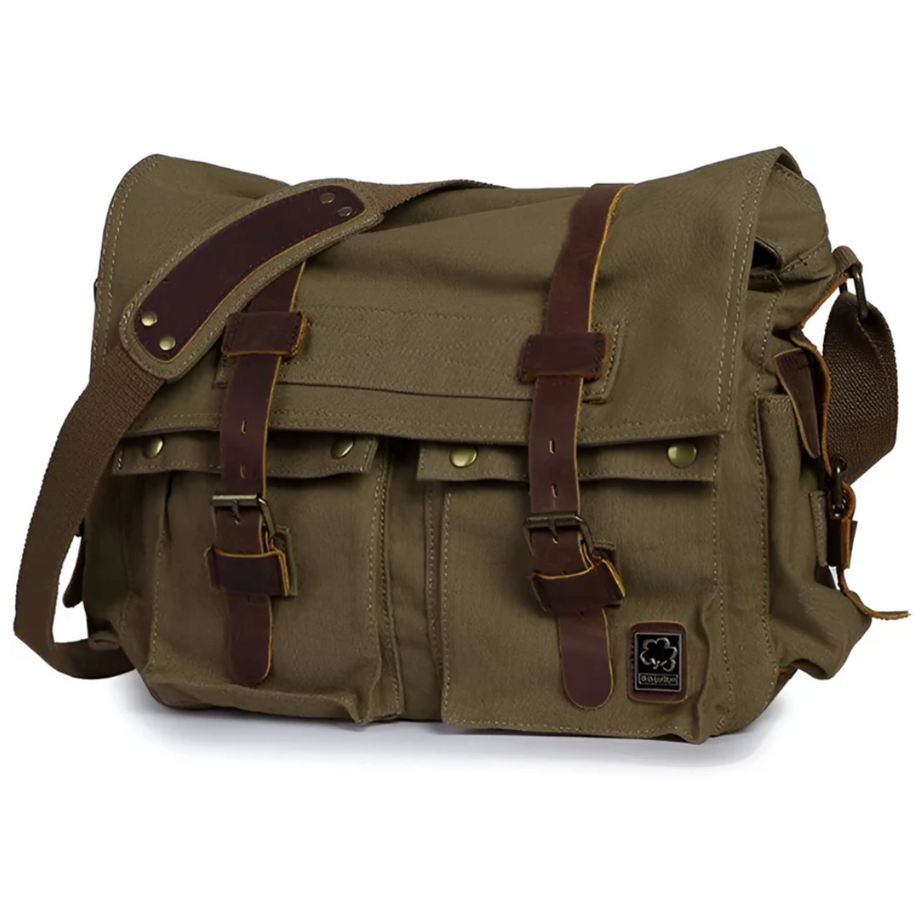 Ruime heren canvas crossbody