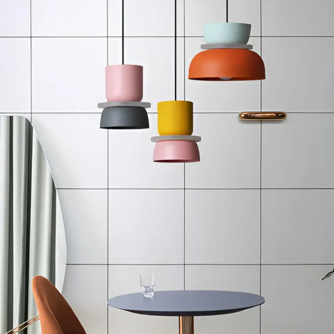 Kleurrijke en trendy macaron LED hanglamp — afbeelding 6