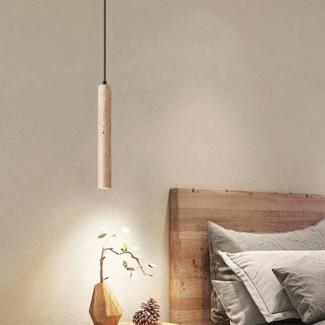 Minimalistische travertijn wabi-sabi stijl LED kroonluchter
