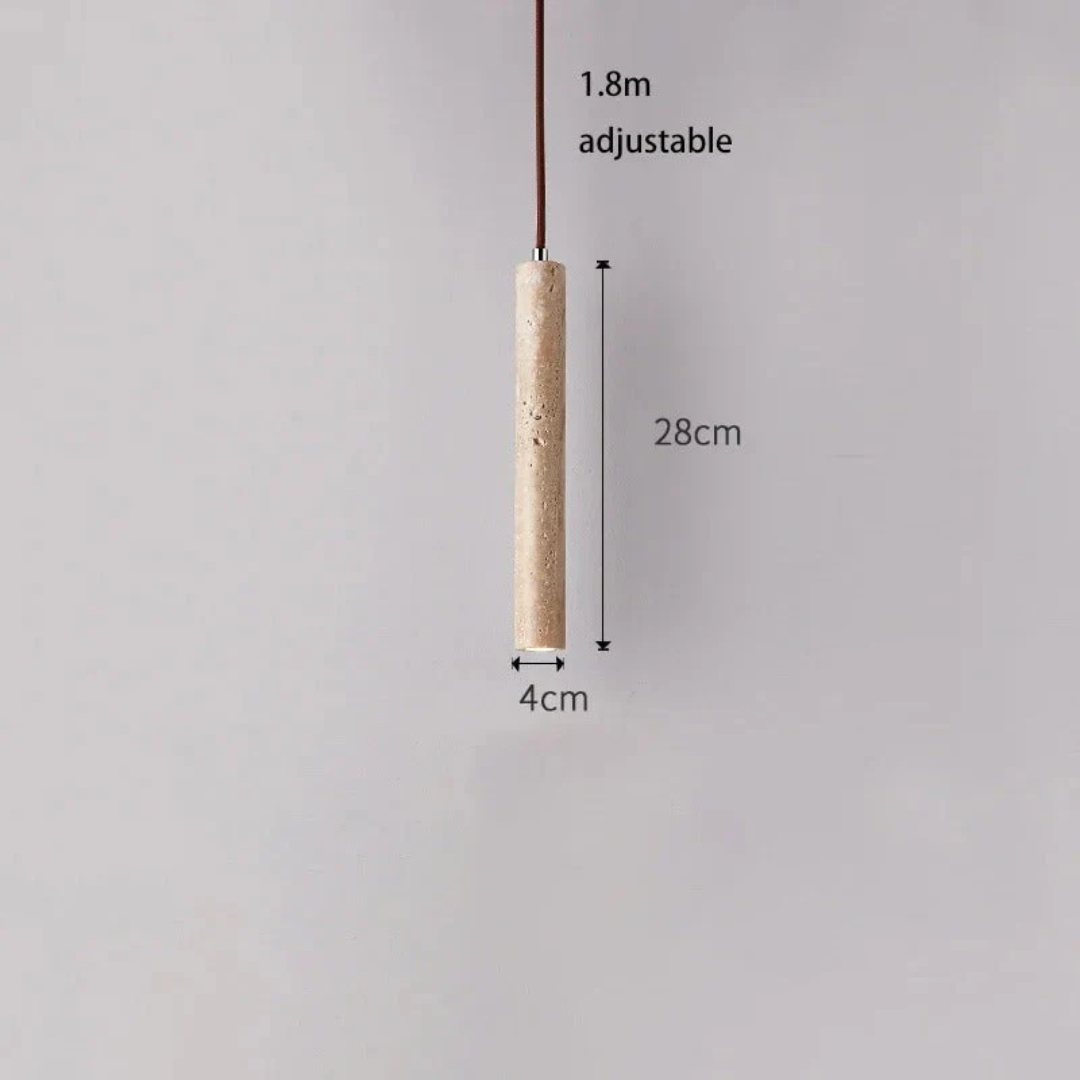 Minimalistische travertijn wabi-sabi stijl LED kroonluchter