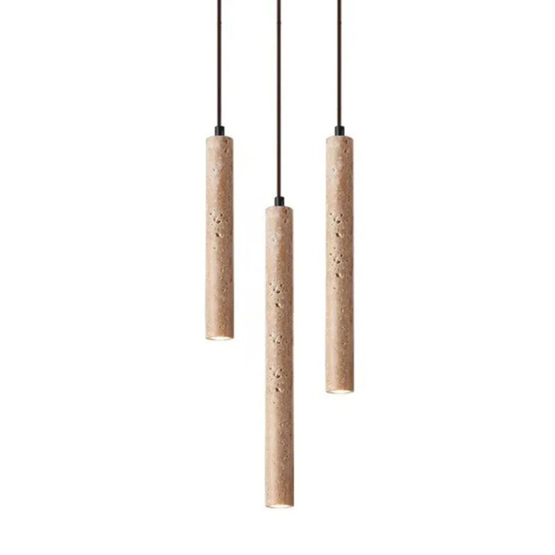 Minimalistische travertijn wabi-sabi stijl LED kroonluchter
