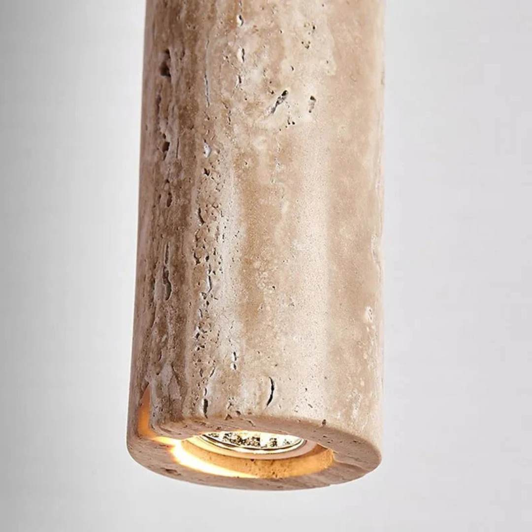Minimalistische travertijn wabi-sabi stijl LED kroonluchter