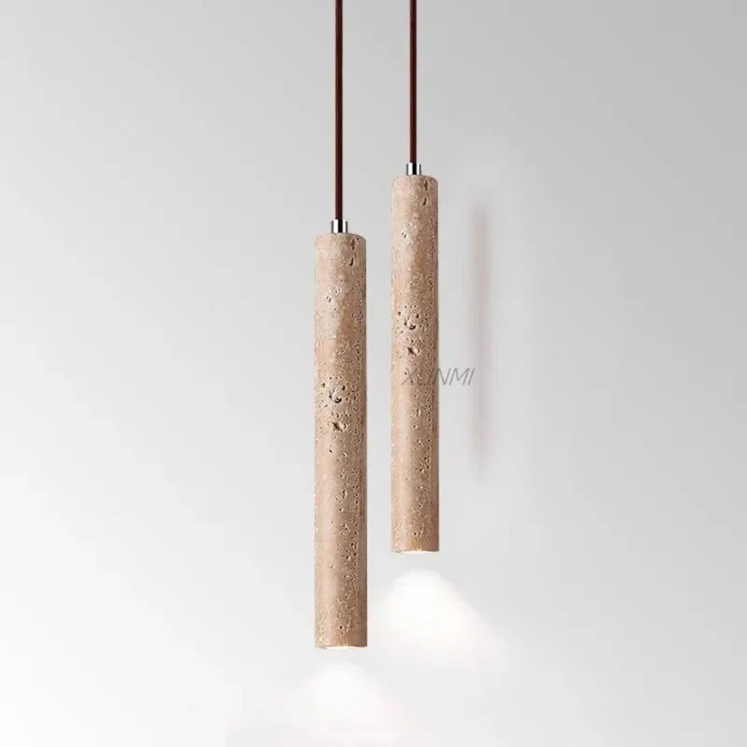 Minimalistische travertijn wabi-sabi stijl LED kroonluchter