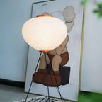 Wabi-Sabi staande LED lamp van rijstpapier