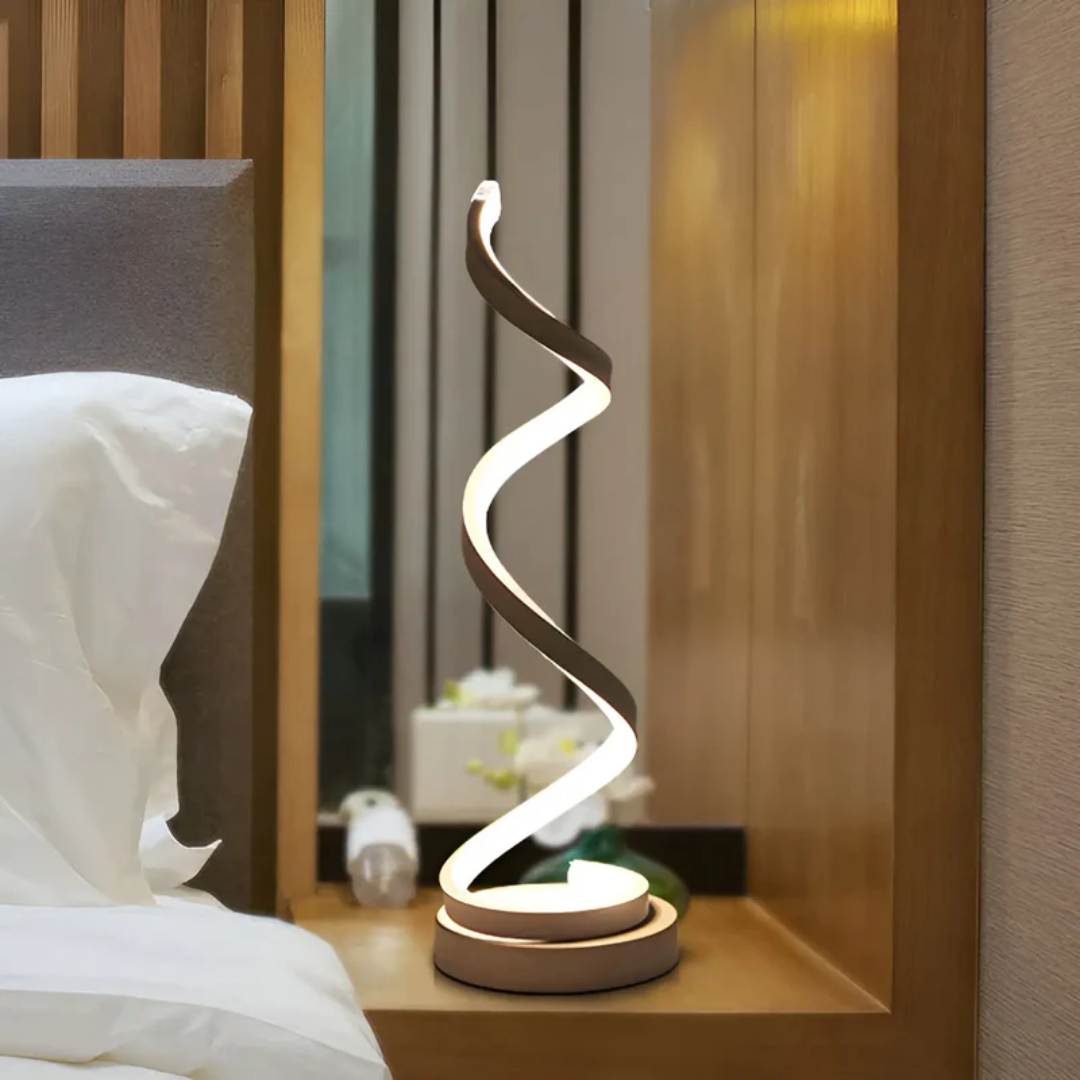 Dimbare moderne spiraal tafellamp