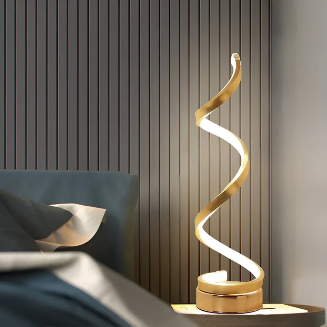 Dimbare moderne spiraal tafellamp