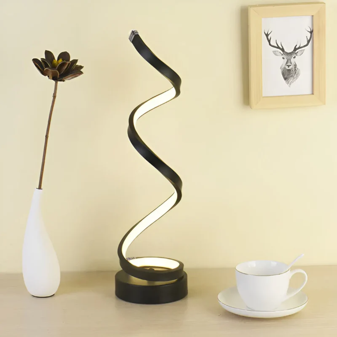 Dimbare moderne spiraal tafellamp