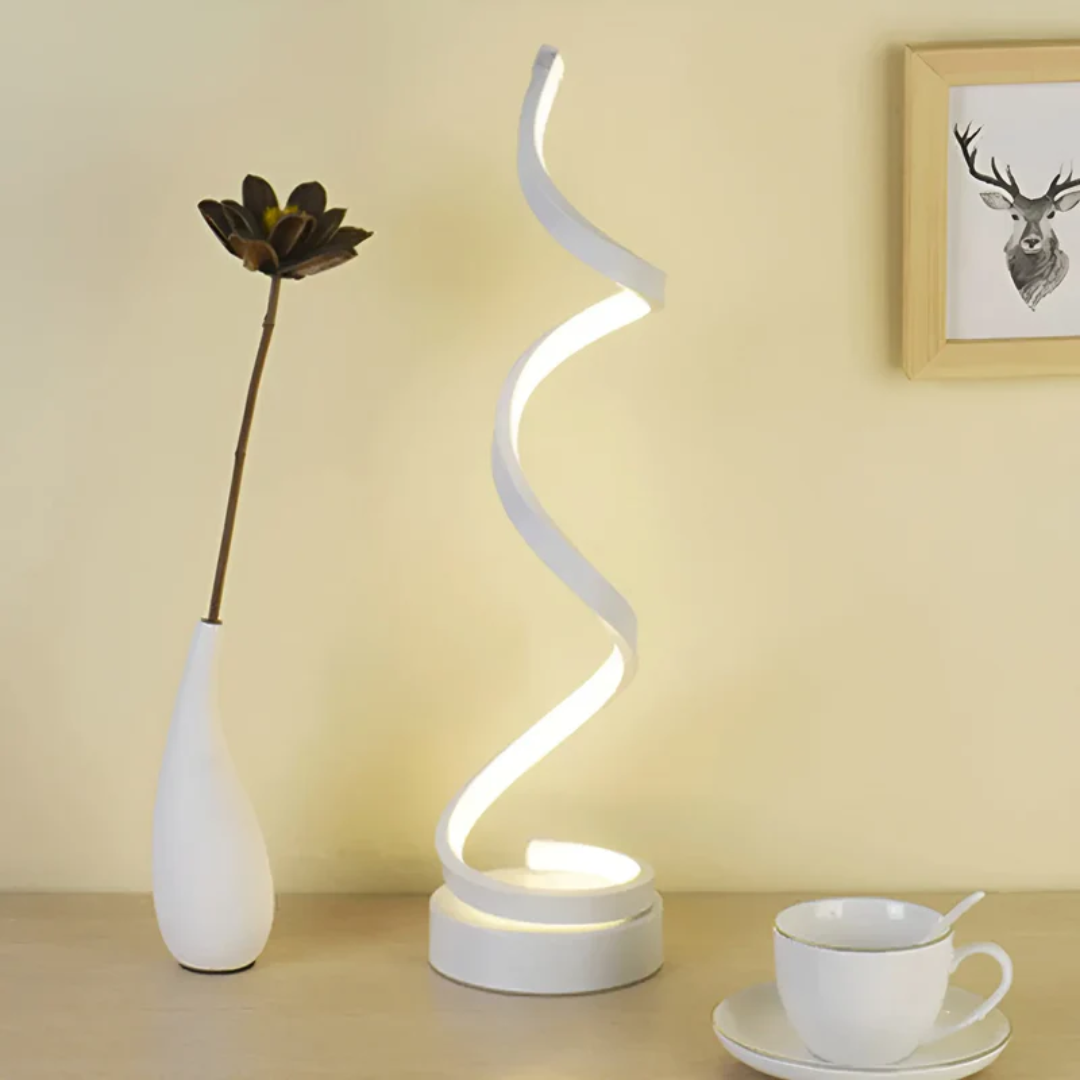 Dimbare moderne spiraal tafellamp