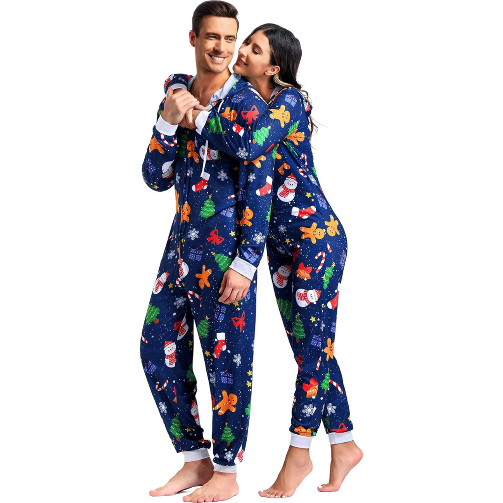 Koppel kerst matching onesie pyjama's