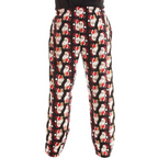 Heren microfleece pyjamabroek met kerstprint