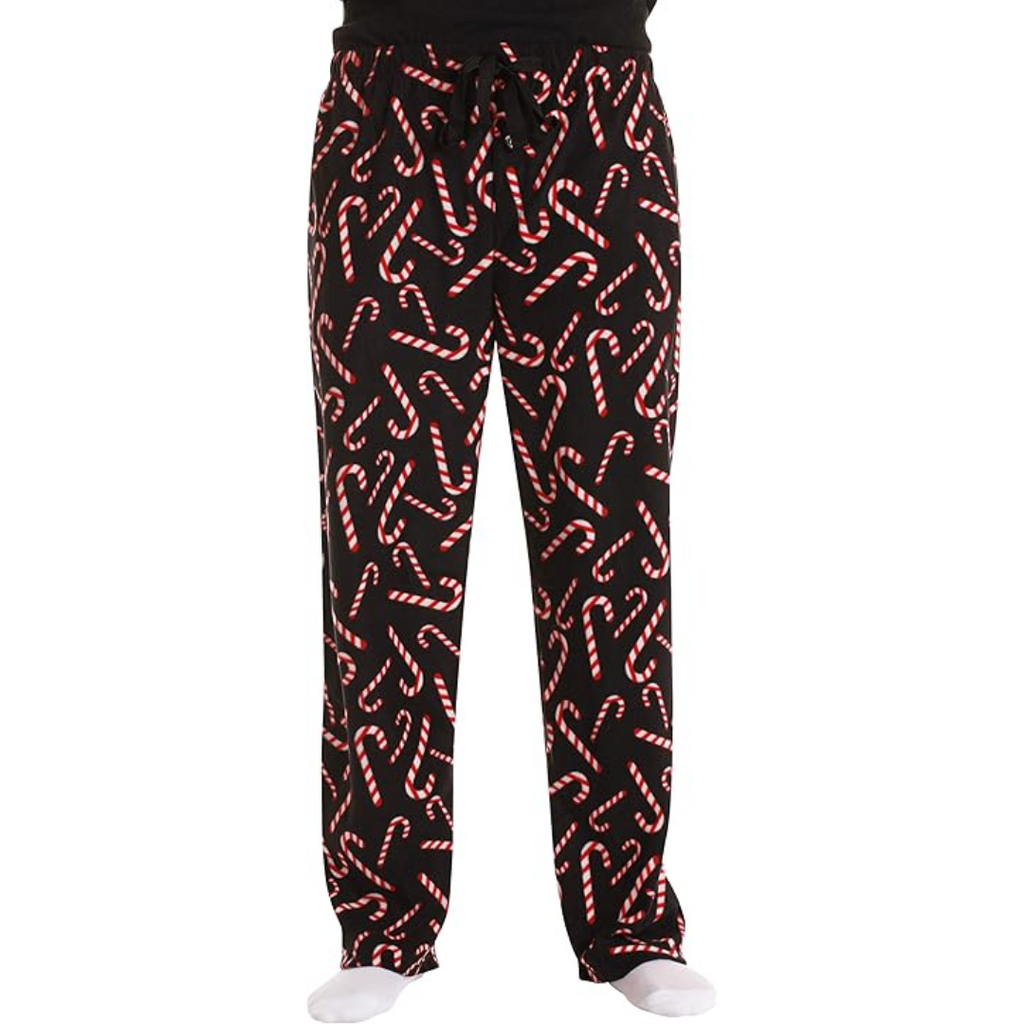 Heren microfleece pyjamabroek met kerstprint