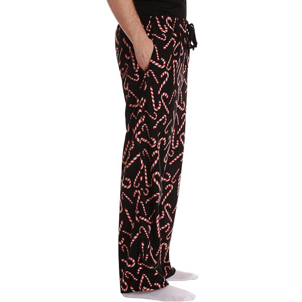 Heren microfleece pyjamabroek met kerstprint
