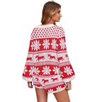 Casual kerst gebreide pyjama
