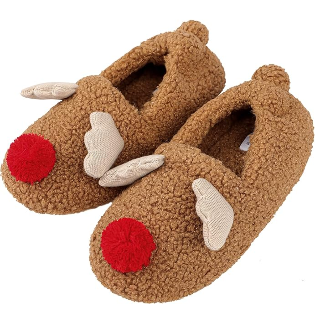 Zachte fleece pantoffels met cartoon design