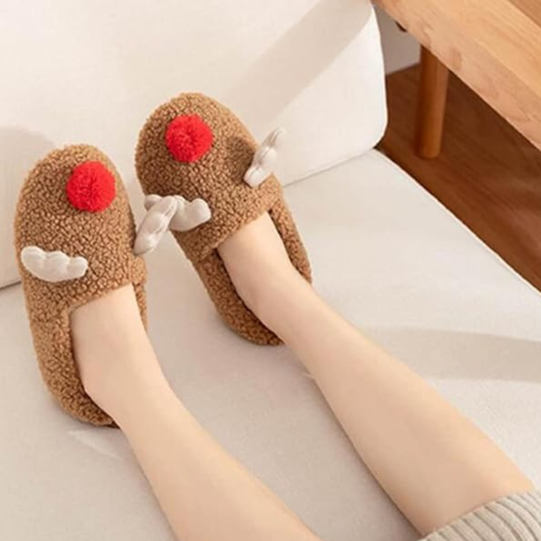 Zachte fleece pantoffels met cartoon design