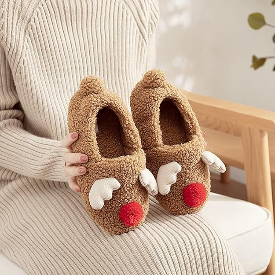Zachte fleece pantoffels met cartoon design