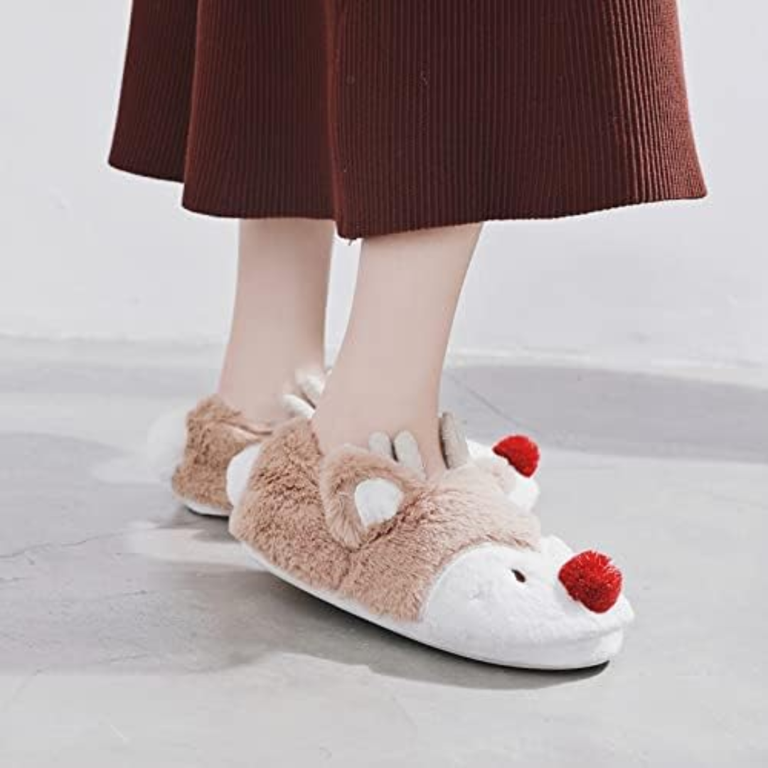 Zachte fleece pantoffels met cartoon design