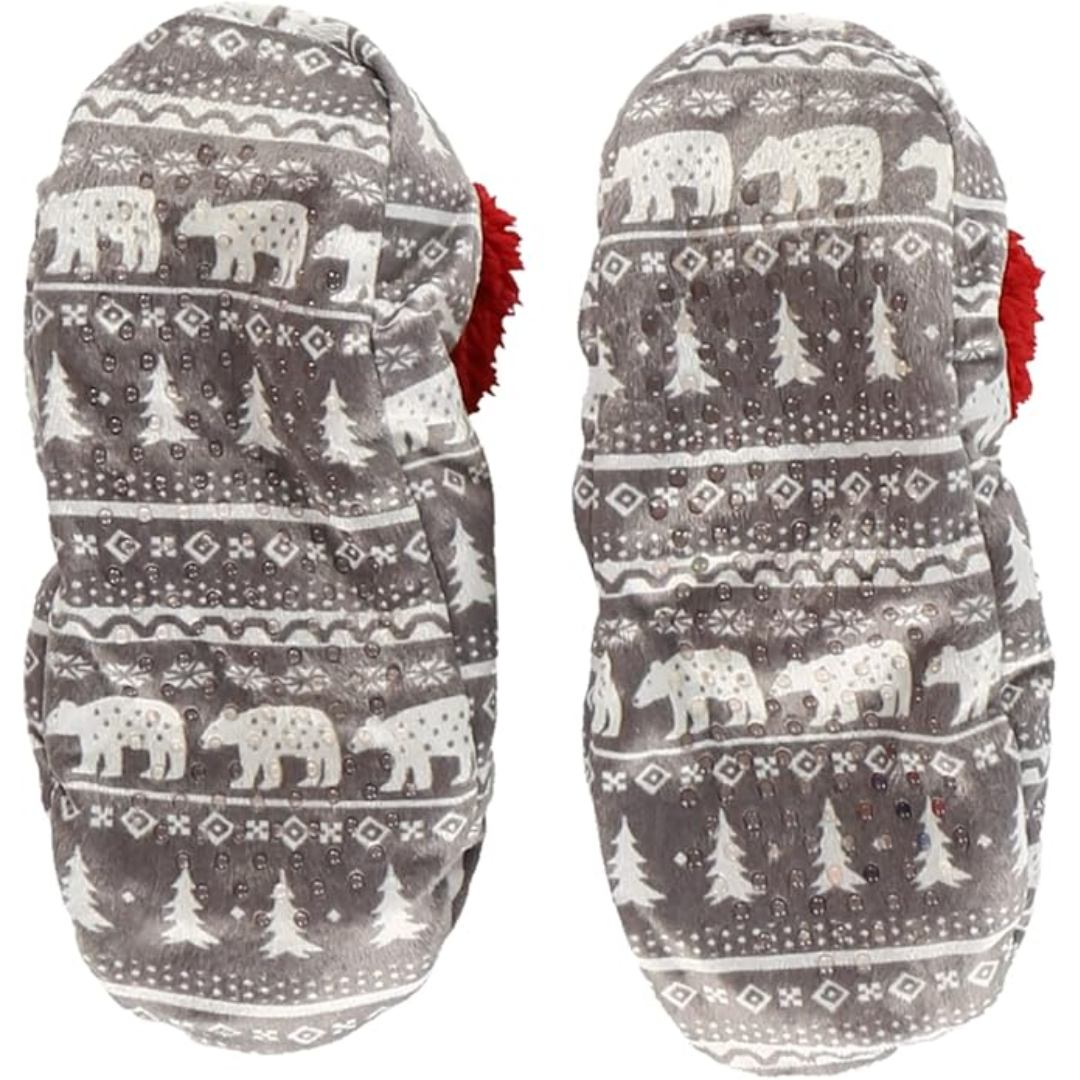 Dames fleece kerst slof sokken