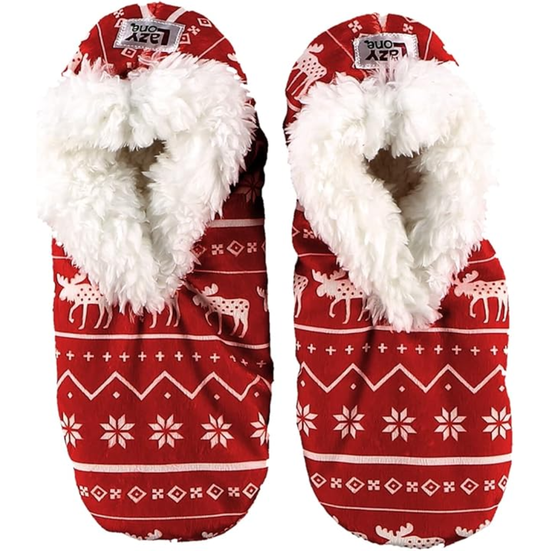 Dames fleece kerst slof sokken