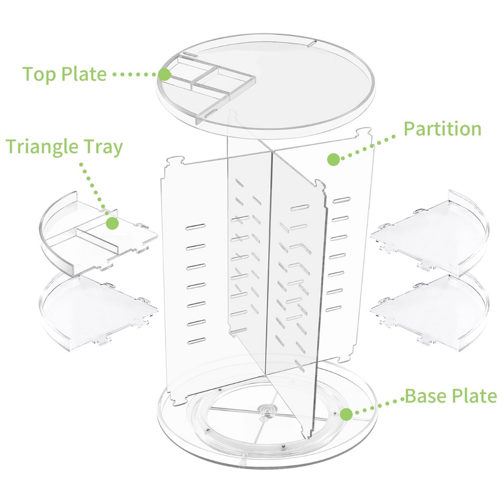 Draaibare make-uporganizer, 360°