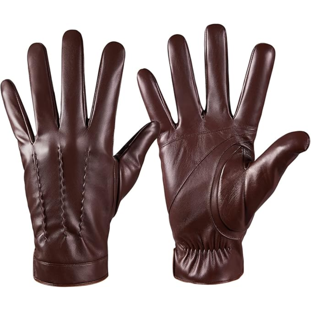 Leren touchscreen winterhandschoenen