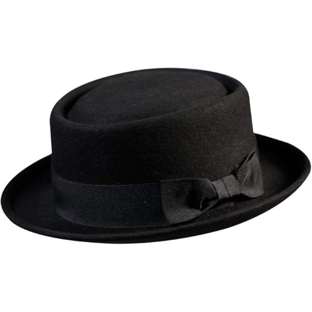 Pork pie wolvilten fedora hoed