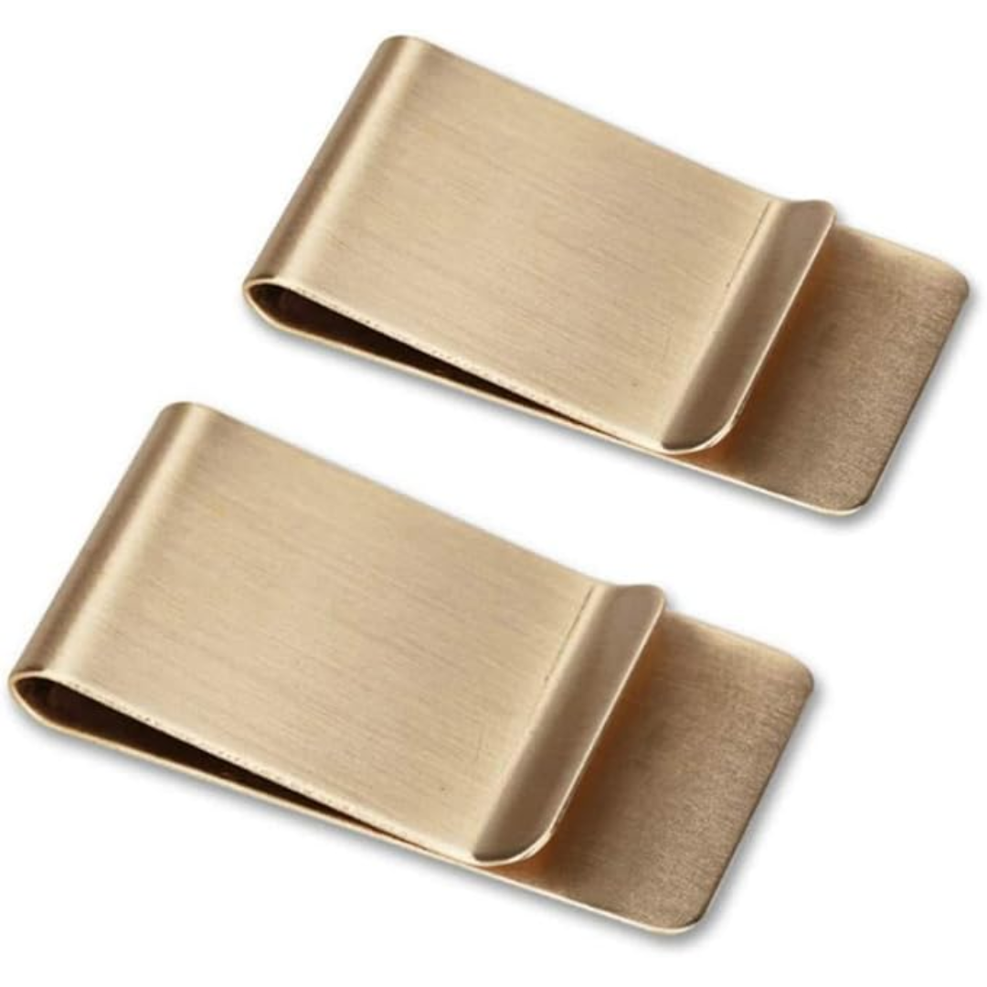 Slanke RVS kaartenhouder & geldclip set van 2