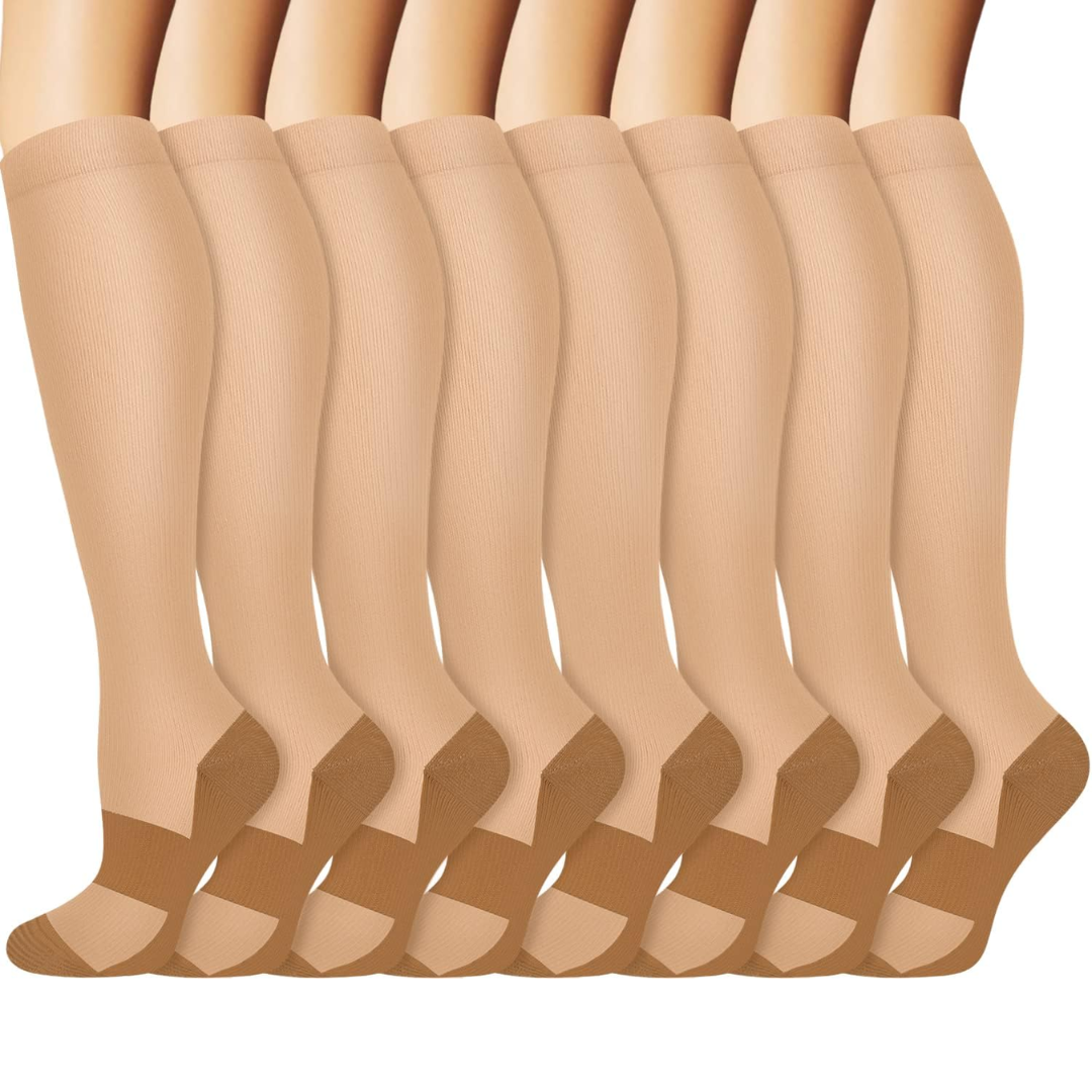 Geleidelijke kopercompressiesokken 15-20mmHg (8 paar)