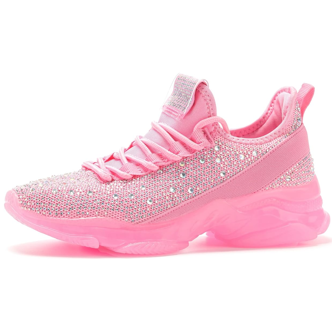 Sprankelende rhinestone slip-on sneakers
