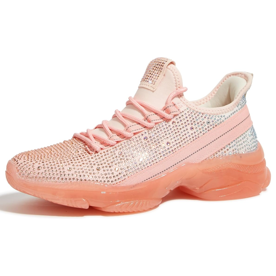 Sprankelende rhinestone slip-on sneakers