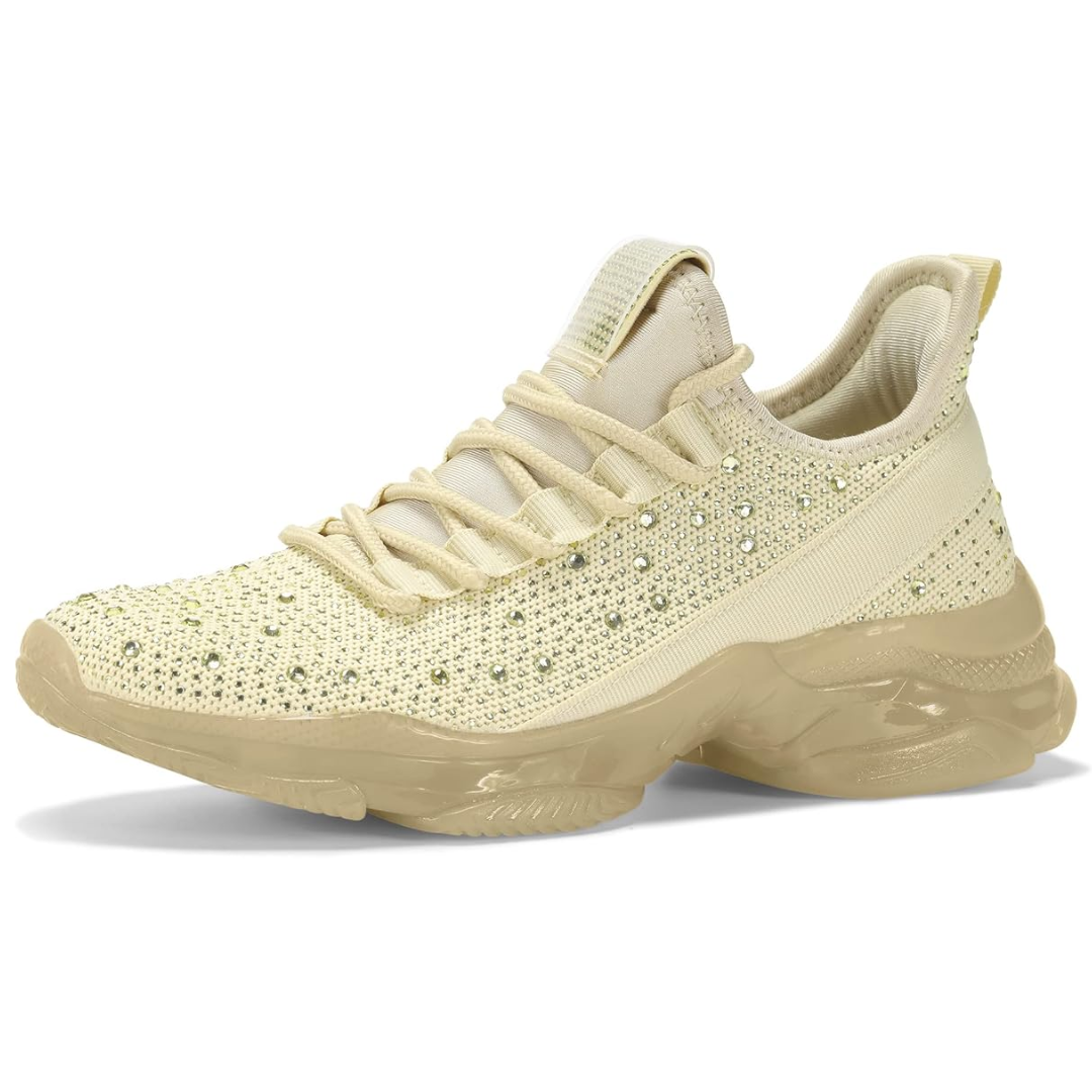 Sprankelende rhinestone slip-on sneakers