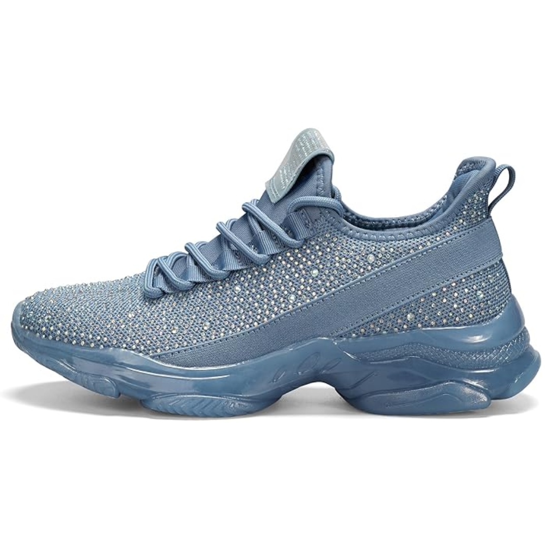 Sprankelende rhinestone slip-on sneakers