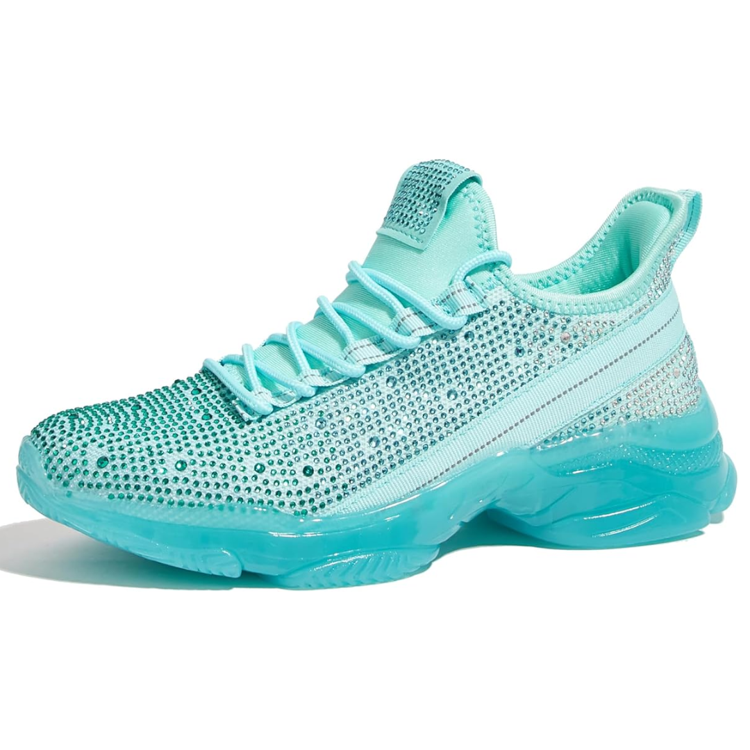 Sprankelende rhinestone slip-on sneakers