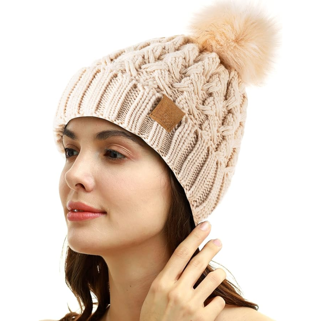 Winter pom beanie