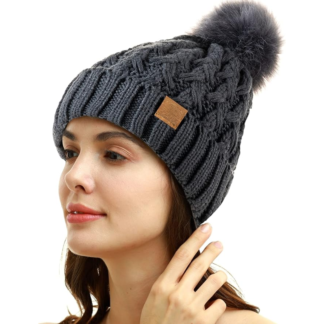 Winter pom beanie