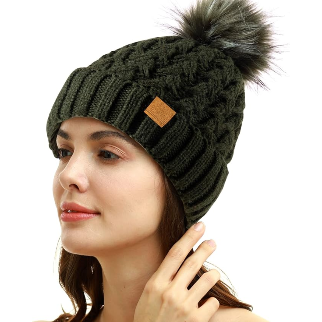Winter pom beanie