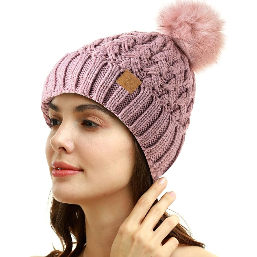 Winter pom beanie