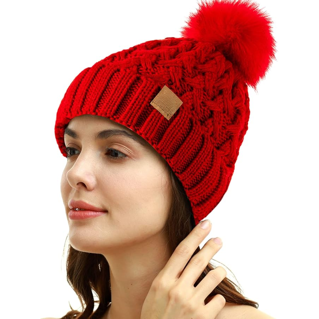 Winter pom beanie