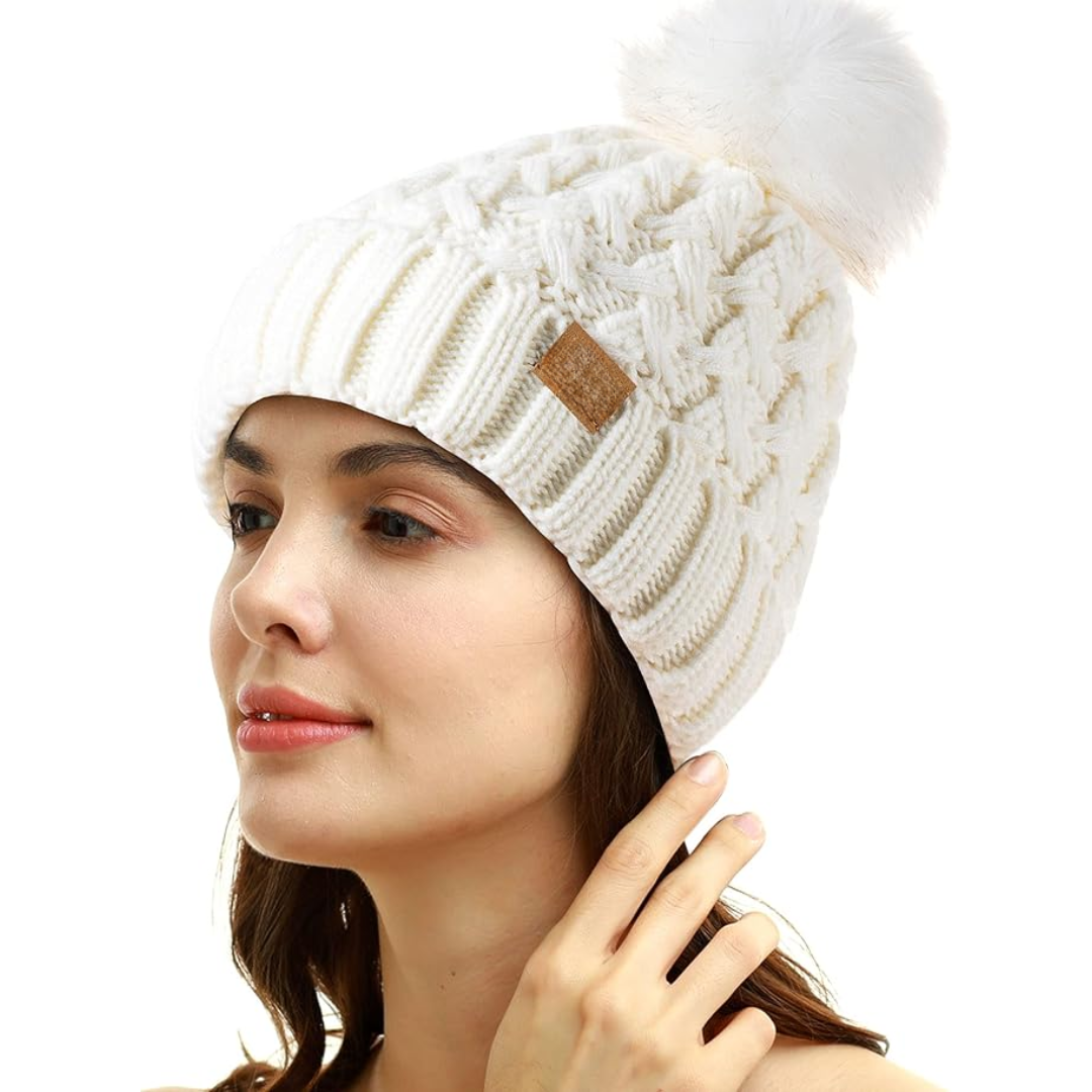 Winter pom beanie