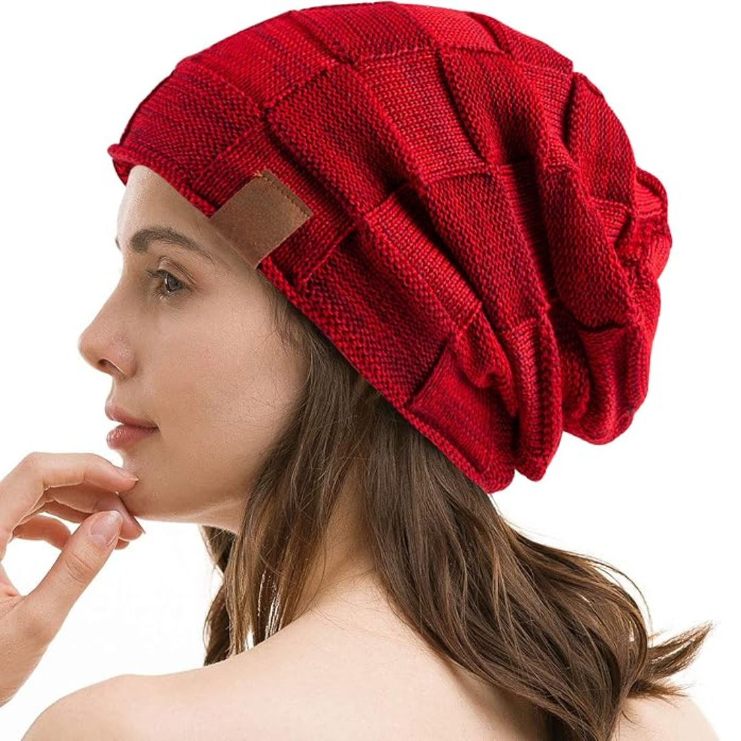 Warme gebreide beanie