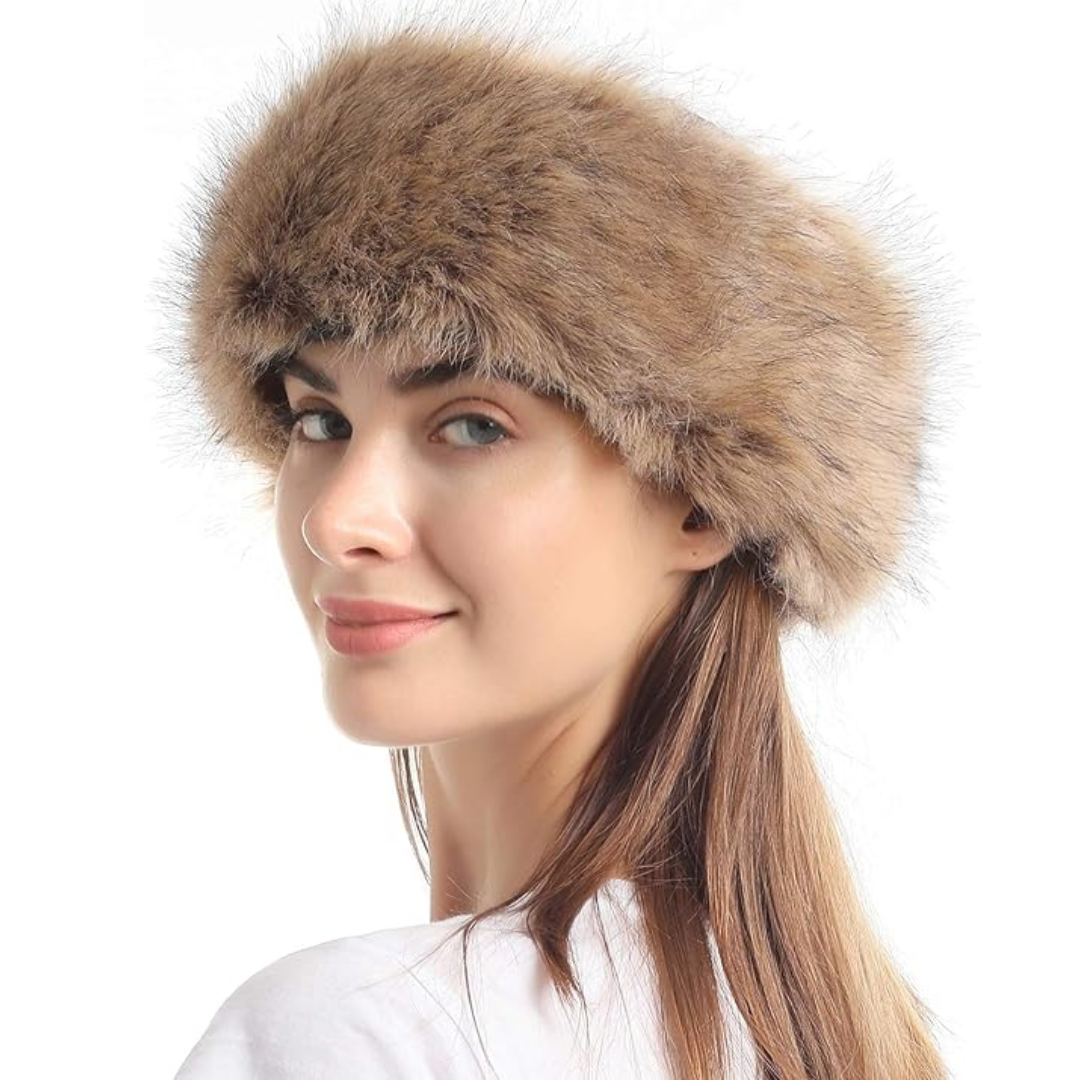 Winter haarband van imitatiebont