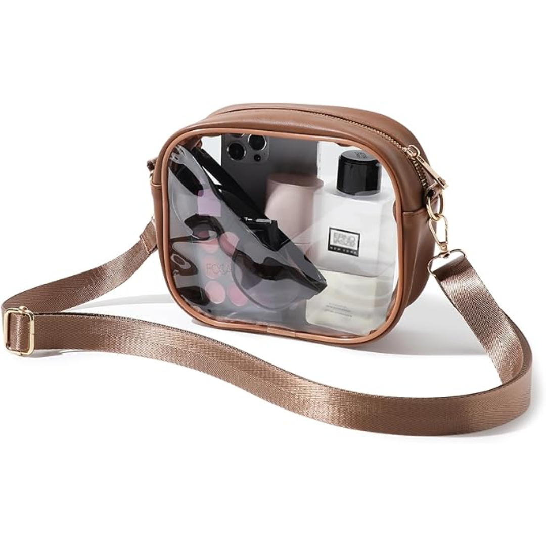 Compacte transparante crossbody tas
