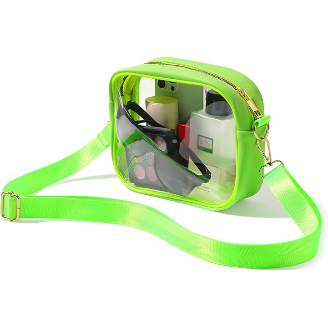 Compacte transparante crossbody tas