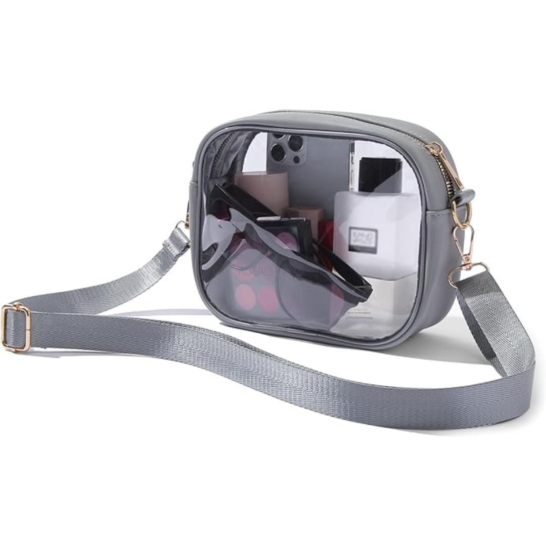 Compacte transparante crossbody tas