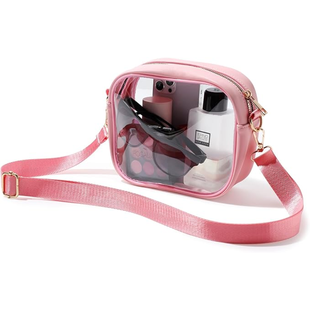 Compacte transparante crossbody tas
