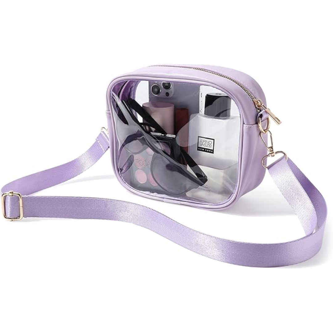 Compacte transparante crossbody tas
